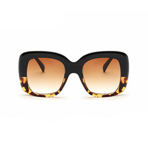 JINQIANGUI Sunglasses Women Square Plastic Frame Sun Glasses Blue Colo